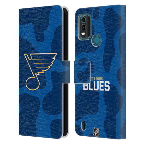 NHL St Louis Blues Cow Pattern Leather Book Wallet Case Cover For Nokia G11 Plus