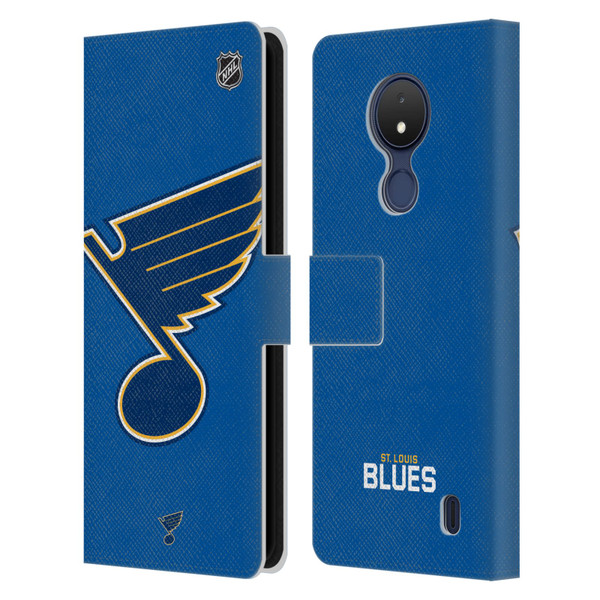 NHL St Louis Blues Oversized Leather Book Wallet Case Cover For Nokia C21