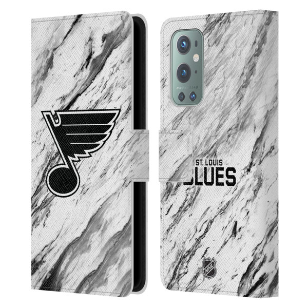 NHL St Louis Blues Marble Leather Book Wallet Case Cover For OnePlus 9
