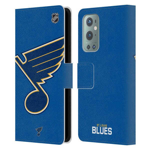 NHL St Louis Blues Oversized Leather Book Wallet Case Cover For OnePlus 9