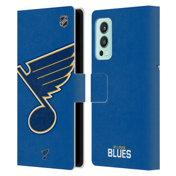 NHL St Louis Blues Oversized Leather Book Wallet Case Cover For OnePlus Nord 2 5G