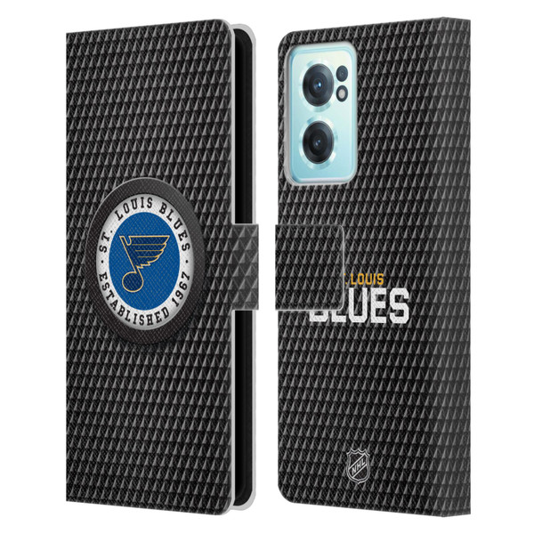 NHL St Louis Blues Puck Texture Leather Book Wallet Case Cover For OnePlus Nord CE 2 5G