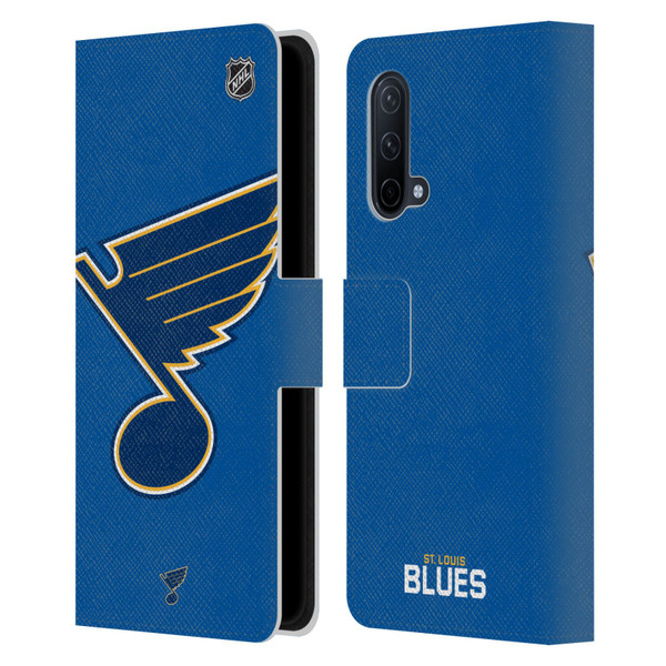 NHL St Louis Blues Oversized Leather Book Wallet Case Cover For OnePlus Nord CE 5G