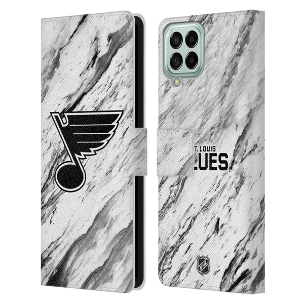 NHL St Louis Blues Marble Leather Book Wallet Case Cover For Samsung Galaxy M53 (2022)