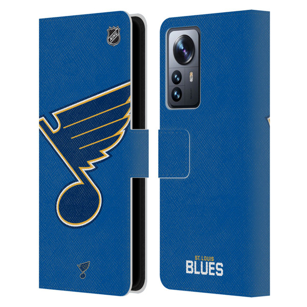 NHL St Louis Blues Oversized Leather Book Wallet Case Cover For Xiaomi 12 Pro