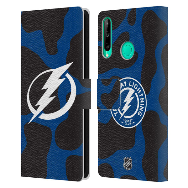 NHL Tampa Bay Lightning Cow Pattern Leather Book Wallet Case Cover For Huawei P40 lite E