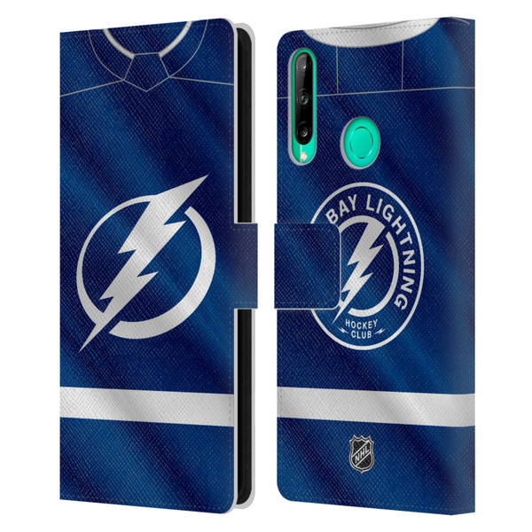 NHL Tampa Bay Lightning Jersey Leather Book Wallet Case Cover For Huawei P40 lite E