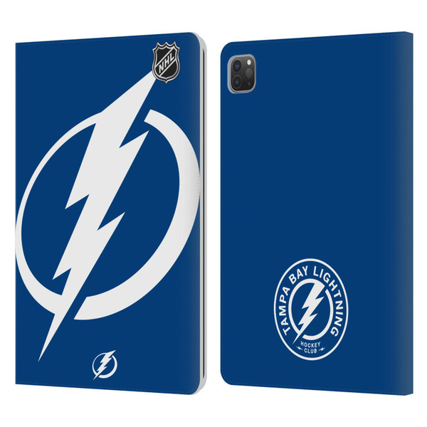 NHL Tampa Bay Lightning Oversized Leather Book Wallet Case Cover For Apple iPad Pro 11 2020 / 2021 / 2022