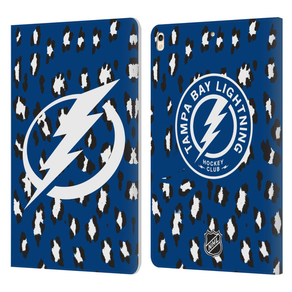 NHL Tampa Bay Lightning Leopard Patten Leather Book Wallet Case Cover For Apple iPad Pro 10.5 (2017)