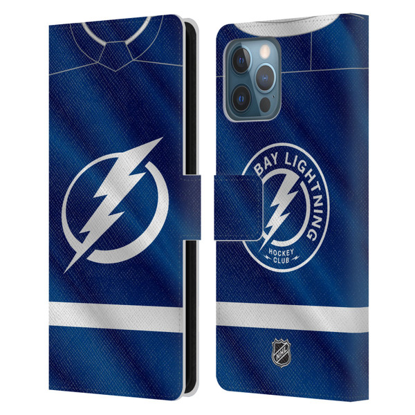 NHL Tampa Bay Lightning Jersey Leather Book Wallet Case Cover For Apple iPhone 12 Pro Max