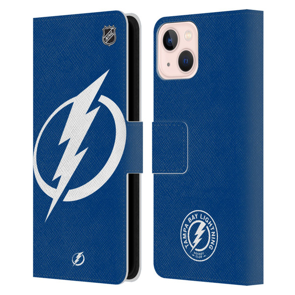 NHL Tampa Bay Lightning Oversized Leather Book Wallet Case Cover For Apple iPhone 13