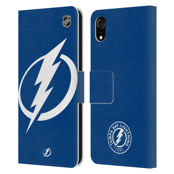 NHL Tampa Bay Lightning Oversized Leather Book Wallet Case Cover For Apple iPhone XR