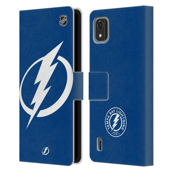 NHL Tampa Bay Lightning Oversized Leather Book Wallet Case Cover For Nokia C2 2nd Edition