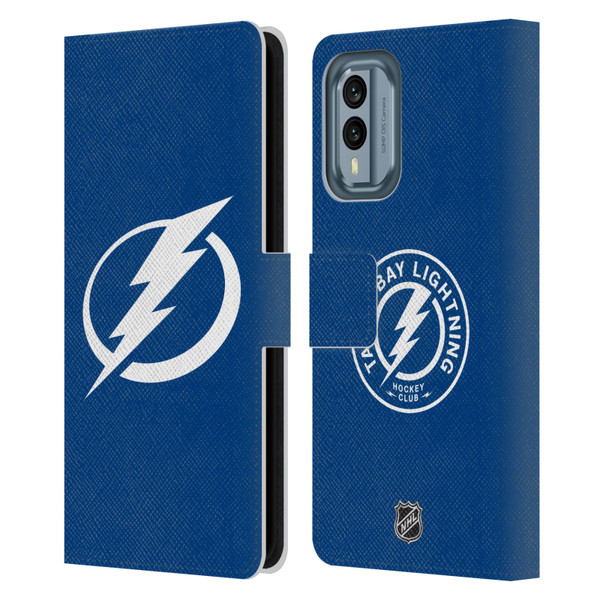 NHL Tampa Bay Lightning Plain Leather Book Wallet Case Cover For Nokia X30