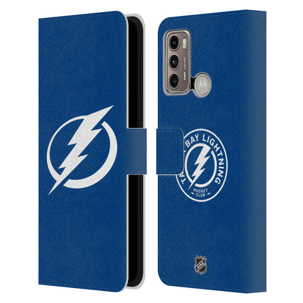 NHL Tampa Bay Lightning Plain Leather Book Wallet Case Cover For Motorola Moto G60 / Moto G40 Fusion