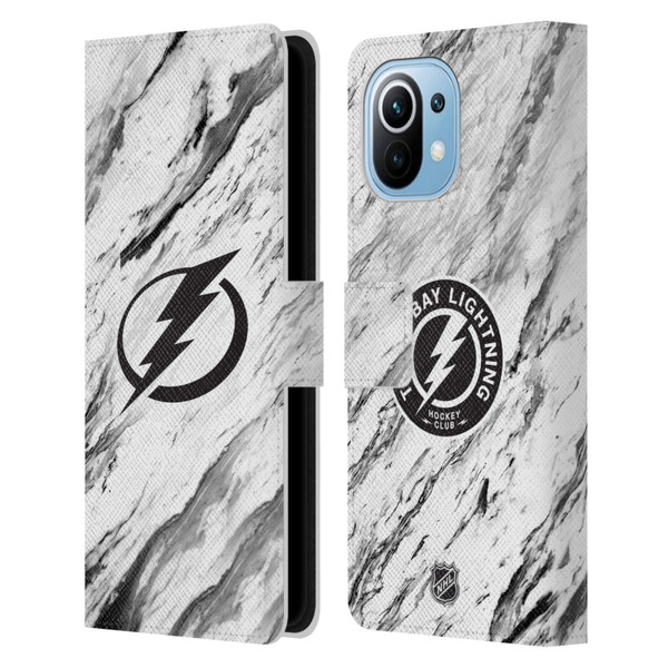 NHL Tampa Bay Lightning Marble Leather Book Wallet Case Cover For Xiaomi Mi 11