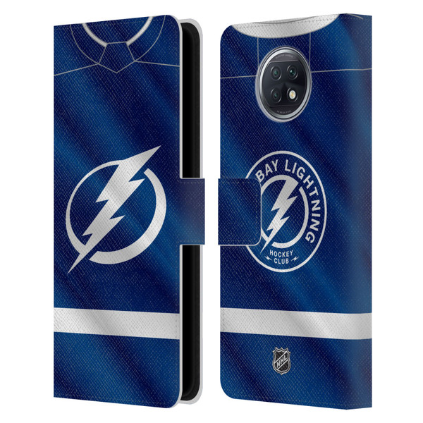 NHL Tampa Bay Lightning Jersey Leather Book Wallet Case Cover For Xiaomi Redmi Note 9T 5G