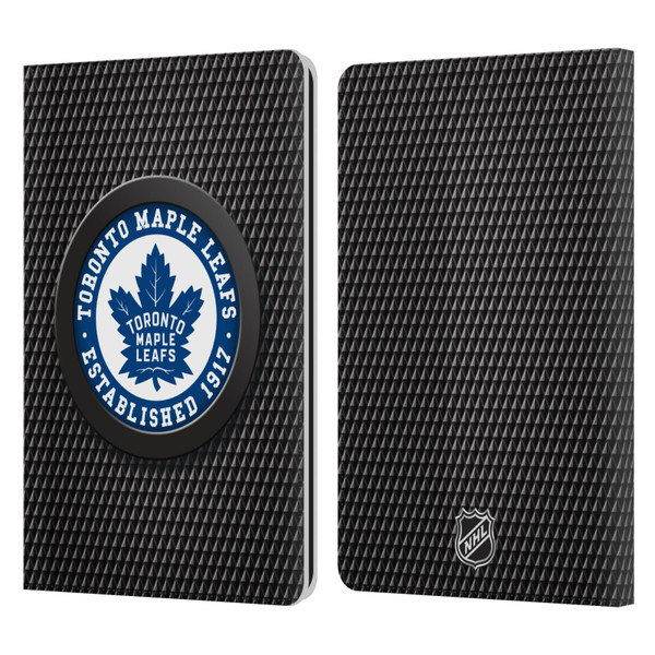 NHL Toronto Maple Leafs Puck Texture Leather Book Wallet Case Cover For Amazon Kindle Paperwhite 1 / 2 / 3