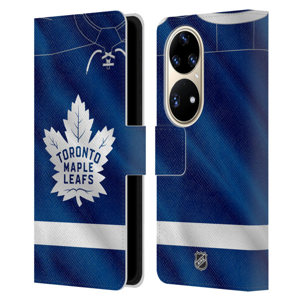 NHL Toronto Maple Leafs Jersey Leather Book Wallet Case Cover For Huawei P50 Pro