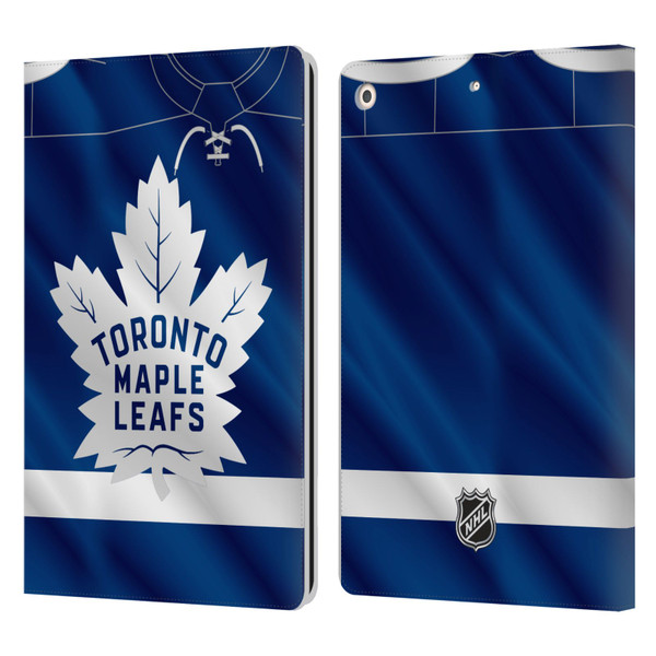 NHL Toronto Maple Leafs Jersey Leather Book Wallet Case Cover For Apple iPad 10.2 2019/2020/2021