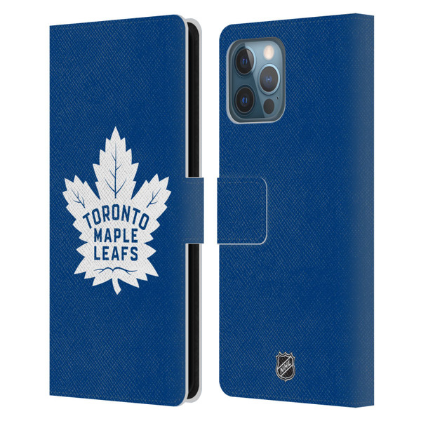 NHL Toronto Maple Leafs Plain Leather Book Wallet Case Cover For Apple iPhone 12 Pro Max