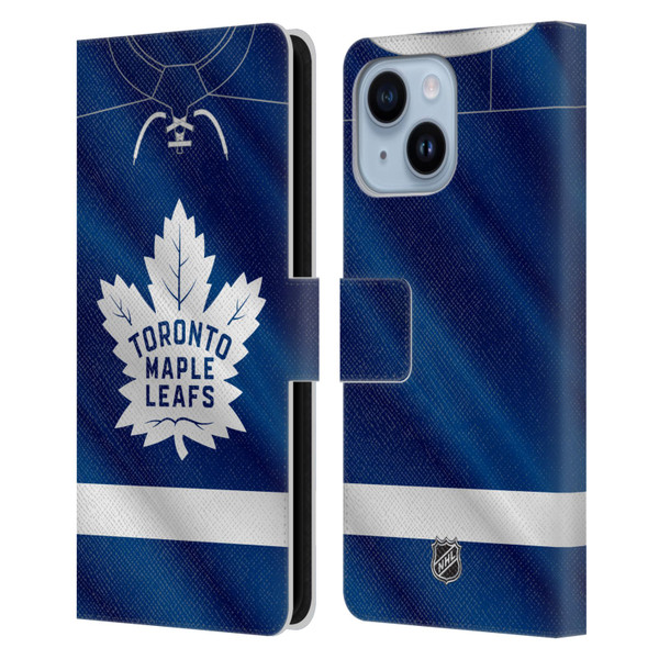 NHL Toronto Maple Leafs Jersey Leather Book Wallet Case Cover For Apple iPhone 14 Plus