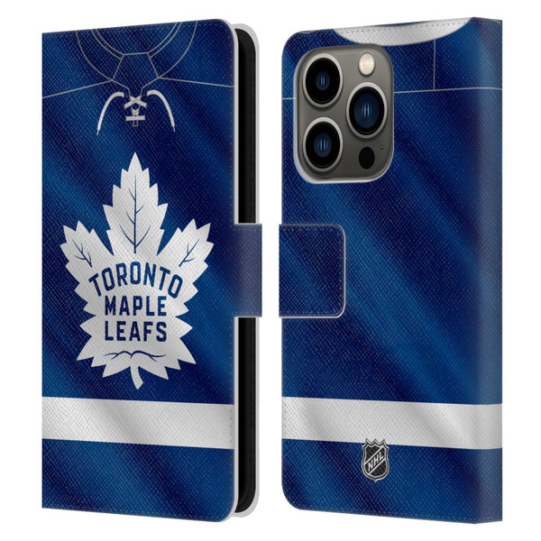 NHL Toronto Maple Leafs Jersey Leather Book Wallet Case Cover For Apple iPhone 14 Pro