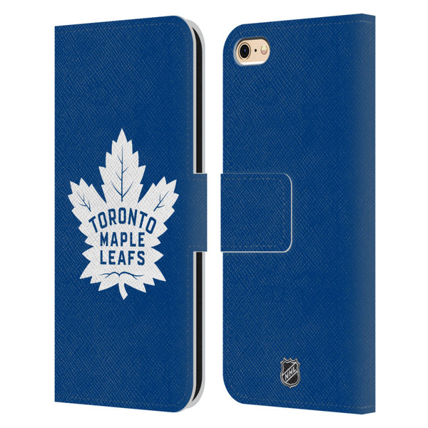 NHL Toronto Maple Leafs Plain Leather Book Wallet Case Cover For Apple iPhone 6 / iPhone 6s