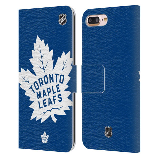 NHL Toronto Maple Leafs Oversized Leather Book Wallet Case Cover For Apple iPhone 7 Plus / iPhone 8 Plus