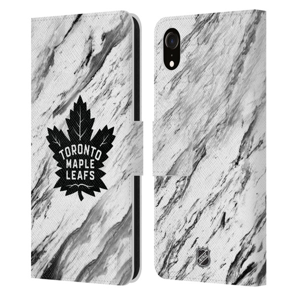 NHL Toronto Maple Leafs Marble Leather Book Wallet Case Cover For Apple iPhone XR