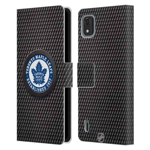 NHL Toronto Maple Leafs Puck Texture Leather Book Wallet Case Cover For Nokia C2 2nd Edition