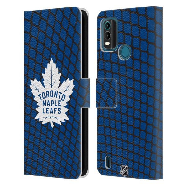 NHL Toronto Maple Leafs Net Pattern Leather Book Wallet Case Cover For Nokia G11 Plus