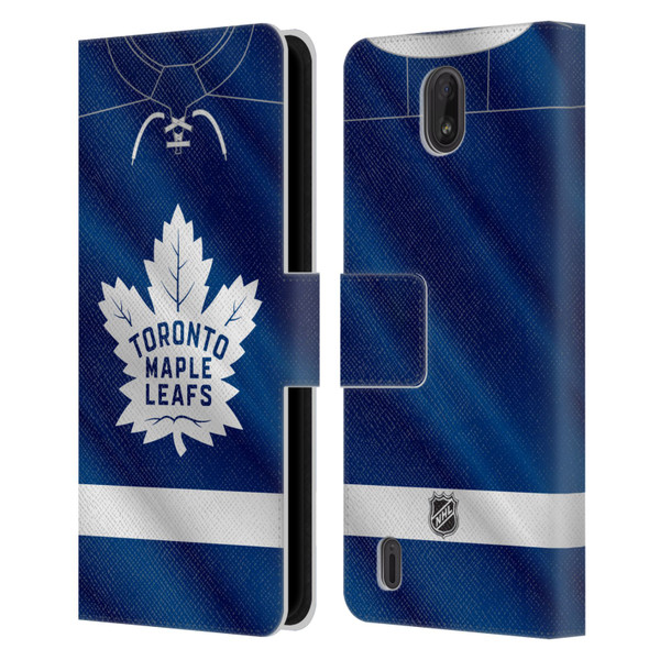 NHL Toronto Maple Leafs Jersey Leather Book Wallet Case Cover For Nokia C01 Plus/C1 2nd Edition