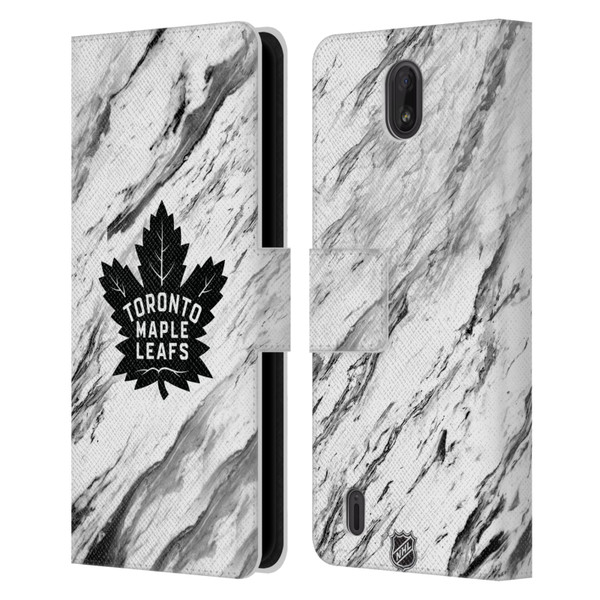 NHL Toronto Maple Leafs Marble Leather Book Wallet Case Cover For Nokia C01 Plus/C1 2nd Edition