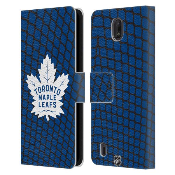 NHL Toronto Maple Leafs Net Pattern Leather Book Wallet Case Cover For Nokia C01 Plus/C1 2nd Edition