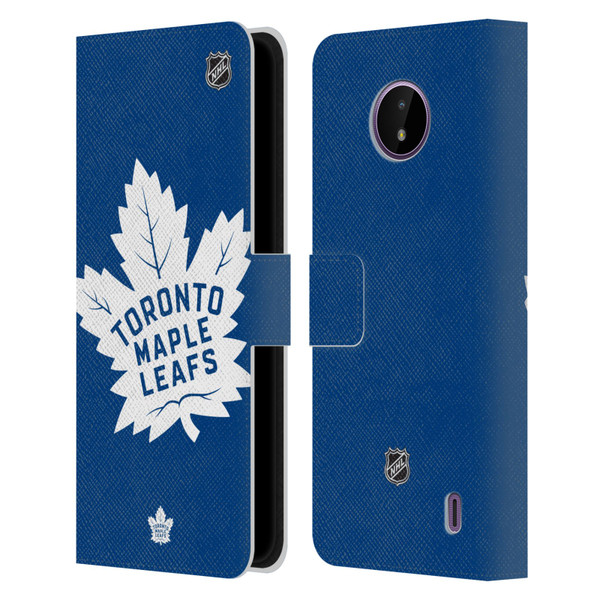 NHL Toronto Maple Leafs Oversized Leather Book Wallet Case Cover For Nokia C10 / C20