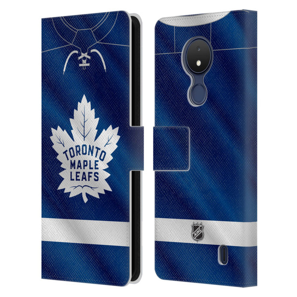 NHL Toronto Maple Leafs Jersey Leather Book Wallet Case Cover For Nokia C21