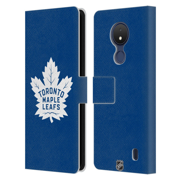 NHL Toronto Maple Leafs Plain Leather Book Wallet Case Cover For Nokia C21