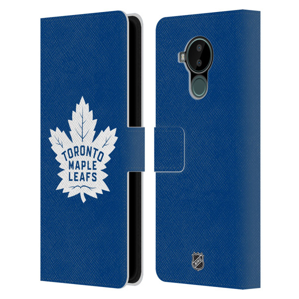 NHL Toronto Maple Leafs Plain Leather Book Wallet Case Cover For Nokia C30