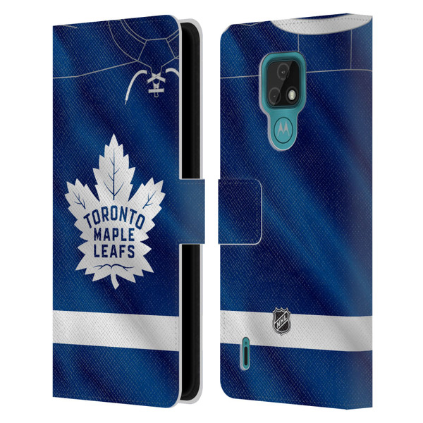 NHL Toronto Maple Leafs Jersey Leather Book Wallet Case Cover For Motorola Moto E7
