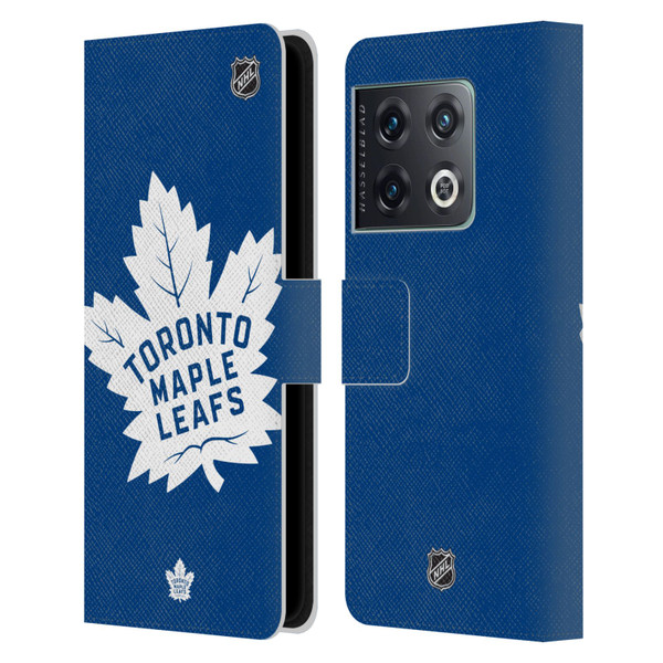 NHL Toronto Maple Leafs Oversized Leather Book Wallet Case Cover For OnePlus 10 Pro