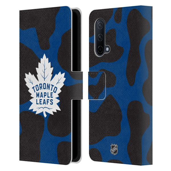 NHL Toronto Maple Leafs Cow Pattern Leather Book Wallet Case Cover For OnePlus Nord CE 5G