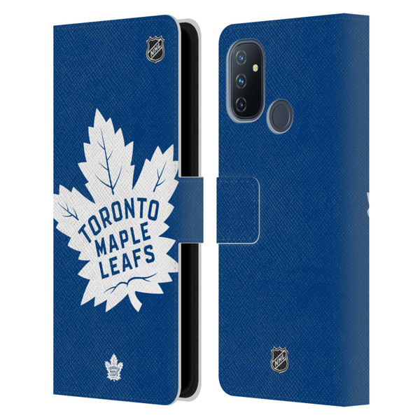 NHL Toronto Maple Leafs Oversized Leather Book Wallet Case Cover For OnePlus Nord N100