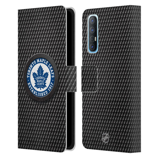 NHL Toronto Maple Leafs Puck Texture Leather Book Wallet Case Cover For OPPO Find X2 Neo 5G
