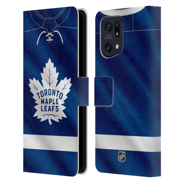 NHL Toronto Maple Leafs Jersey Leather Book Wallet Case Cover For OPPO Find X5