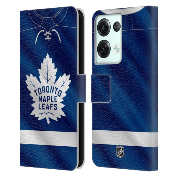 NHL Toronto Maple Leafs Jersey Leather Book Wallet Case Cover For OPPO Reno8 Pro