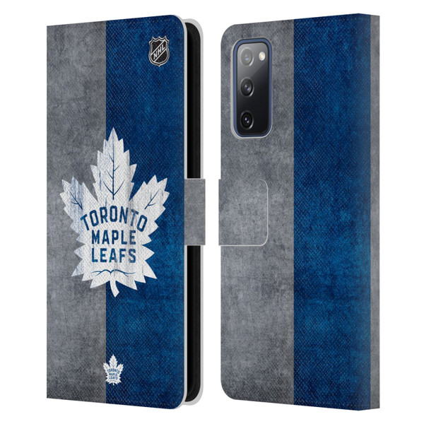 NHL Toronto Maple Leafs Half Distressed Leather Book Wallet Case Cover For Samsung Galaxy S20 FE / 5G