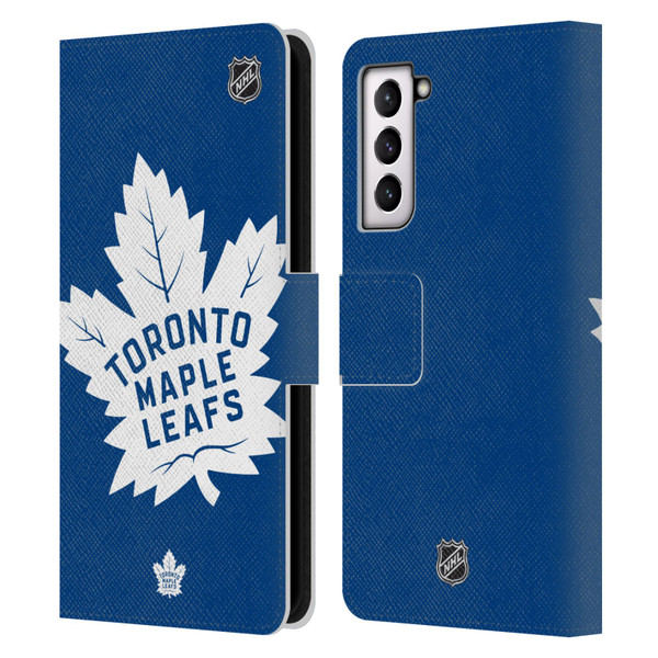 NHL Toronto Maple Leafs Oversized Leather Book Wallet Case Cover For Samsung Galaxy S21 5G