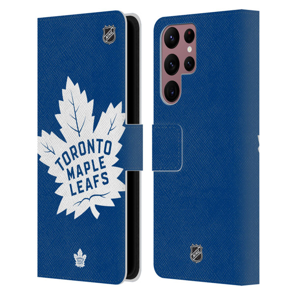 NHL Toronto Maple Leafs Oversized Leather Book Wallet Case Cover For Samsung Galaxy S22 Ultra 5G