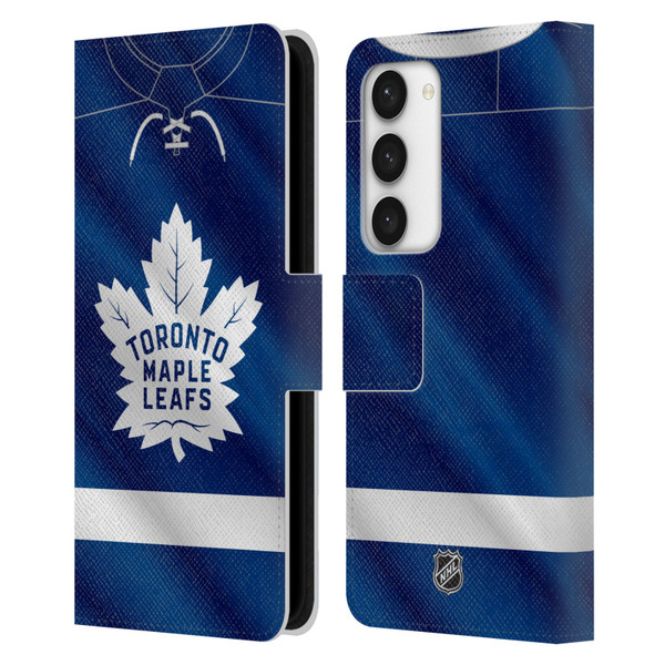 NHL Toronto Maple Leafs Jersey Leather Book Wallet Case Cover For Samsung Galaxy S23 5G